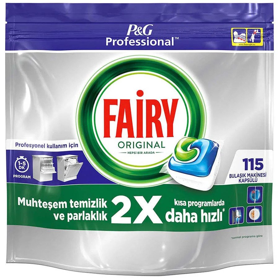 Fairy Jar Hepsi Bir Arada Qabyuyan Maşın Tableti 115 Tablet